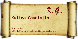 Kalina Gabriella névjegykártya