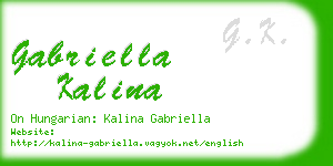 gabriella kalina business card